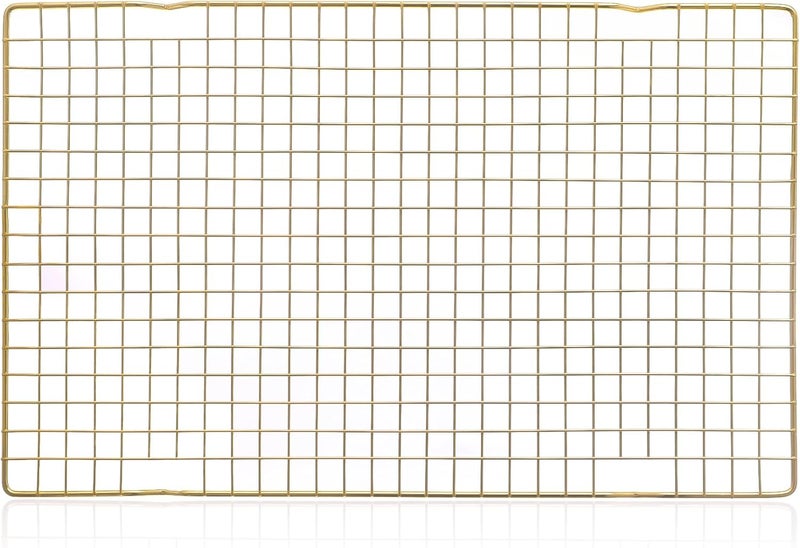 Coolbird 16 * 10 inch BBQ Grill Mesh Metal BBQ Barbecue Grill Grilling Mesh Wire Cooking Net Outdoor,Barbecue Grilled Grid (Gold) - Image 4